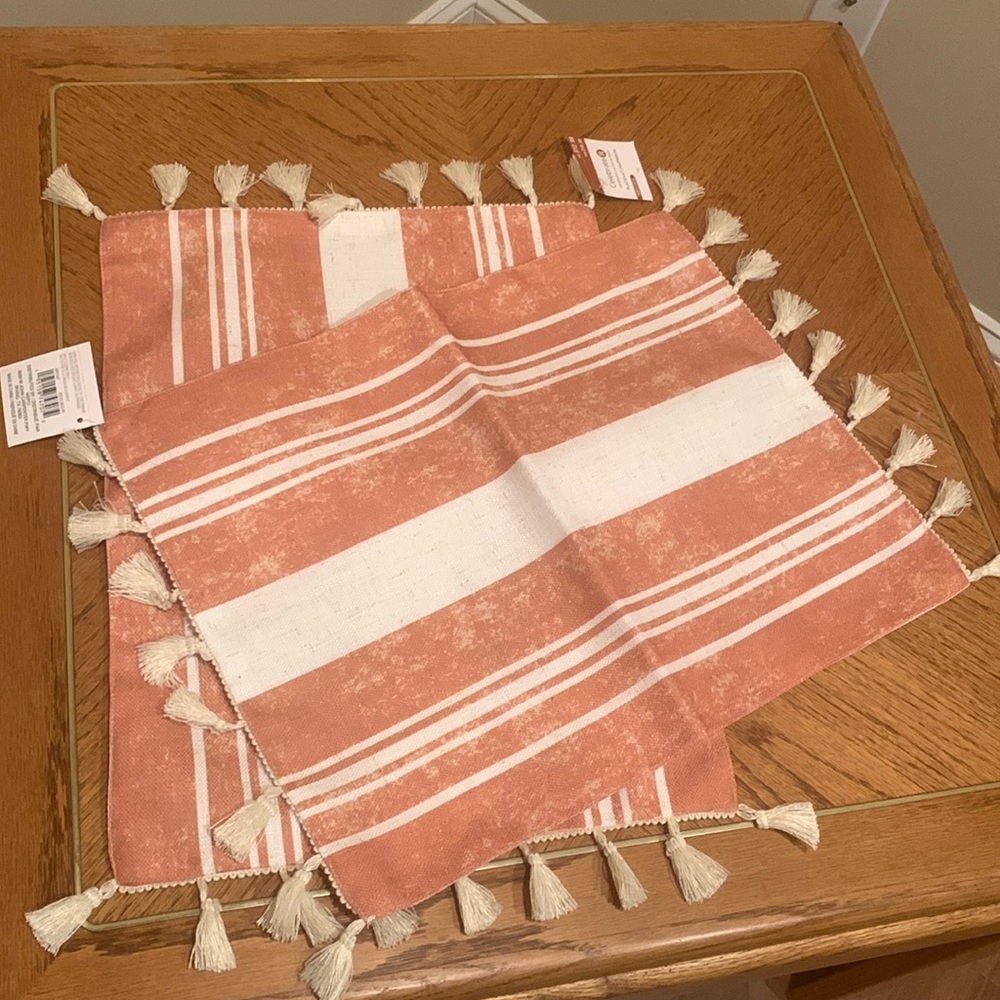 Bundle🍂(x2) NWT Celebrate It striped placemat